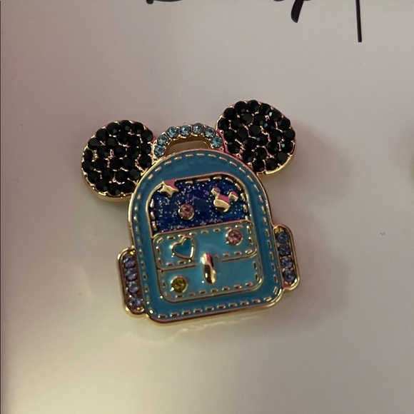BaubleBar Disney Blue Backpack with Black Mickey Ears Earrings - Picture 6 of 6
